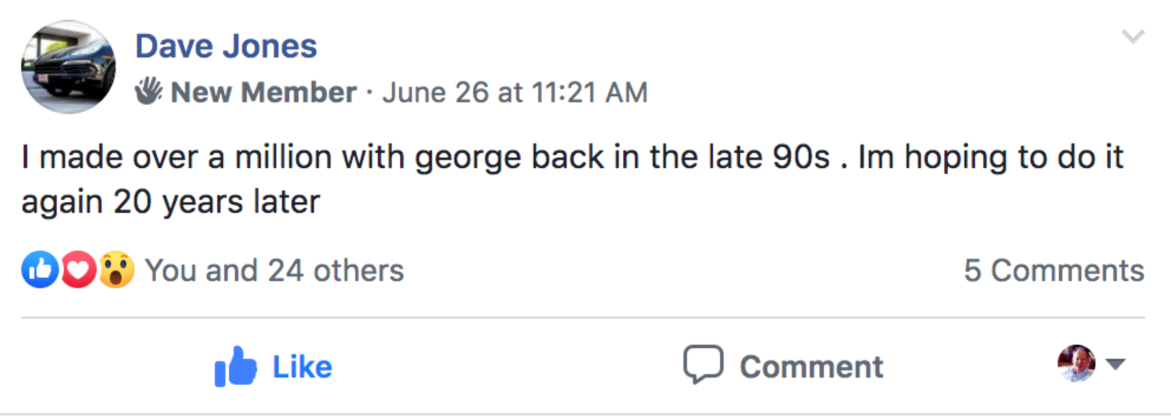 Facebook post - DdaveJones
